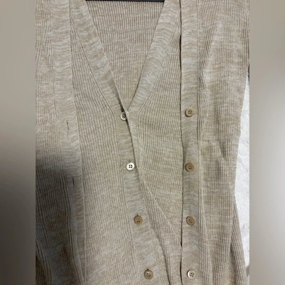 Prada Light Beige Women's Cardigan Sweater